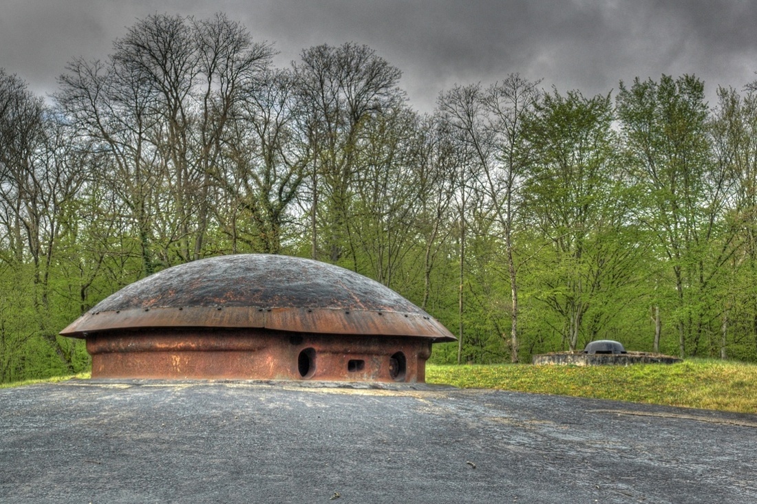 Věž Buissiére 57 pro dvojici kanónů ráže 57mm - Ouvrage Est du Viex-Canton