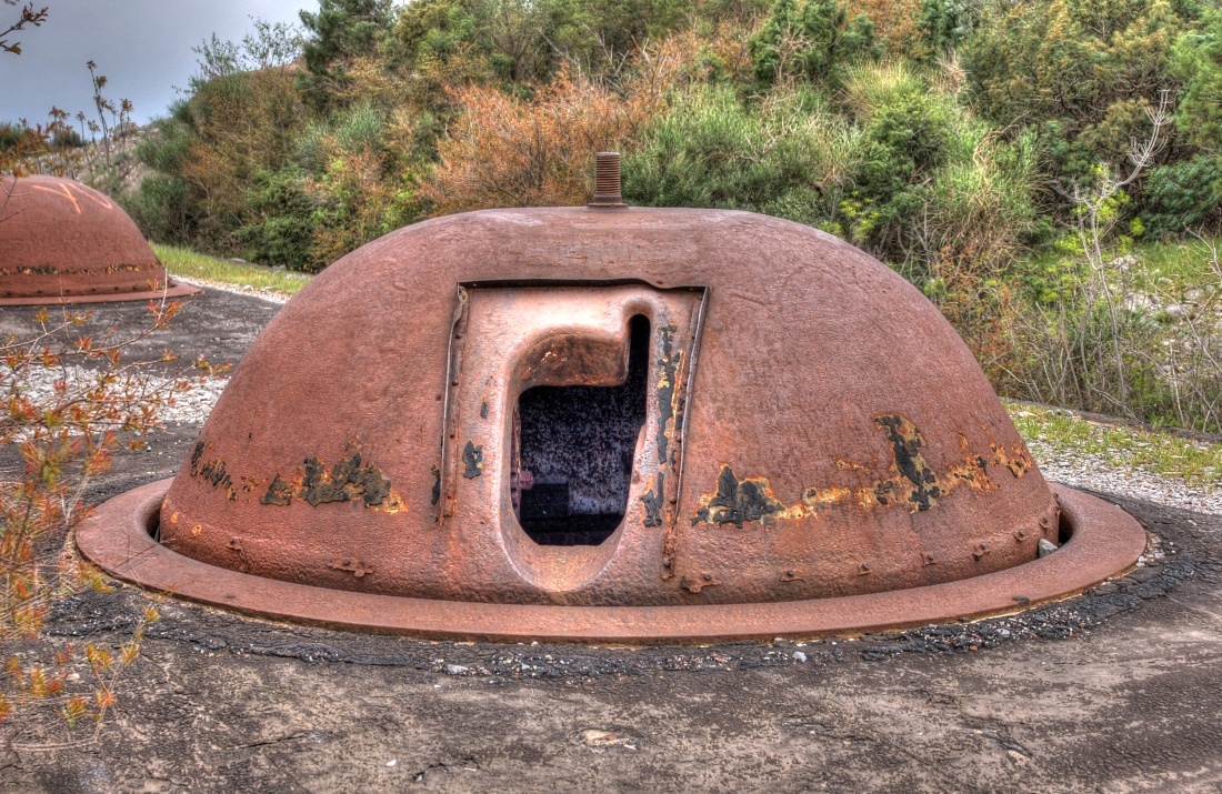 Kopule Panzerlafette für 10cm Panzerhaubitze M.99 - Fort Traste, Kotor