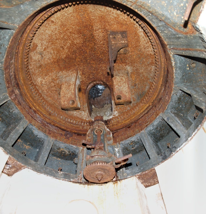 Interiér věže Panzerkuppel 15cm/M80 pro moždíř ráže 15cm - Fort Vermač, Kotor
